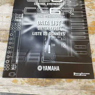 Yamaha CS6X Control Synthesizer Data List Manual