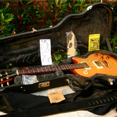 ULTRA RARE! * 2002 Gibson USA Les Paul Junior Special PLUS * Trans Amber TIGER FLAME ! * Standard image 14