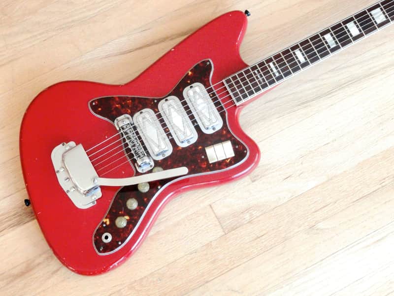 1967 Silvertone by Harmony 1488 Silhouette Vintage Guitar DeArmond Gold Foils image 1