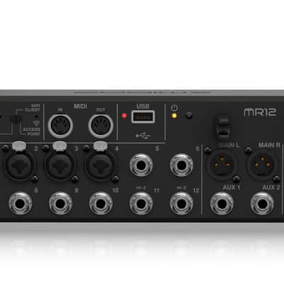 MIDAS MR12 MIXER DIGITALE 12 INPUT + 4 INGRESSI MIC + ROUTER WI-FI + INTERFACCIA AUDIO USB INTEGRATA + 4 PROCESSORI DI SEGNALE + PROCESSING 40 BIT + MIDI COMPATIBILE CON IOS ANDROID PC MAC image 1
