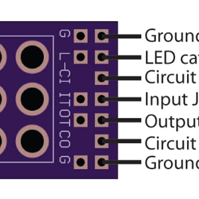1-Color LED 3PDT True Bypass PCB’s - 10-pack image 2