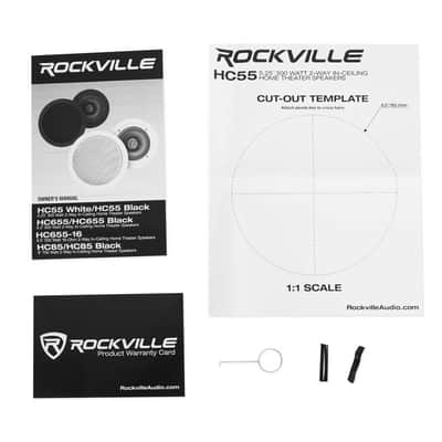 (4) Rockville HC55 5.25" 300 Watt Black In-Ceiling Home Theater Speakers 8 Ohm image 11