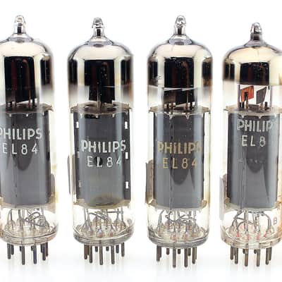 MATCHED QUAD VINTAGE MULLARD U.K. EL84 6BQ5 NOS VACUUM TUBES VALVES image 1