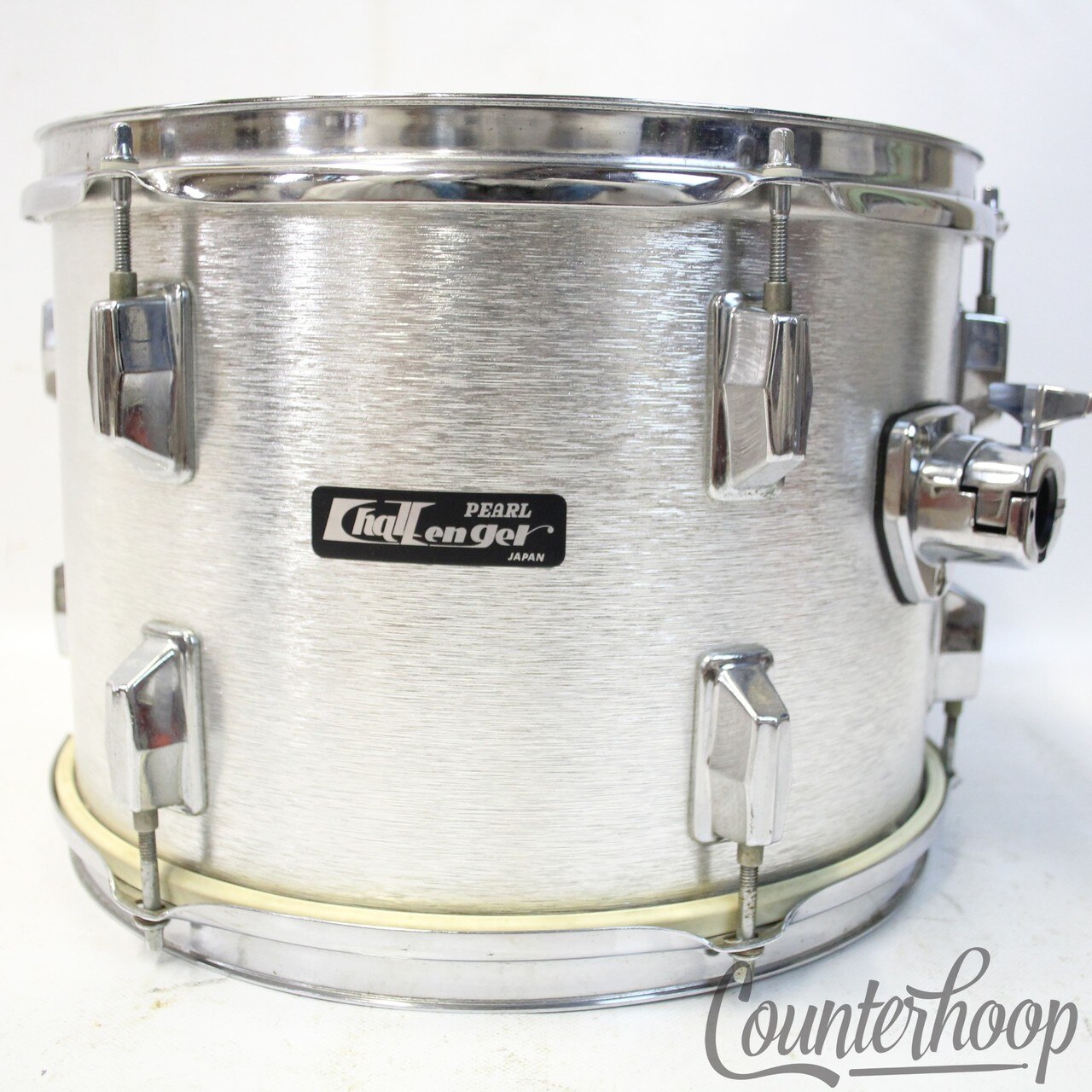 Pearl Challenger 13x9" Tom Drum Silver Shimmer 6Ply Mahogany Vintage 70s Japan* — main photograph