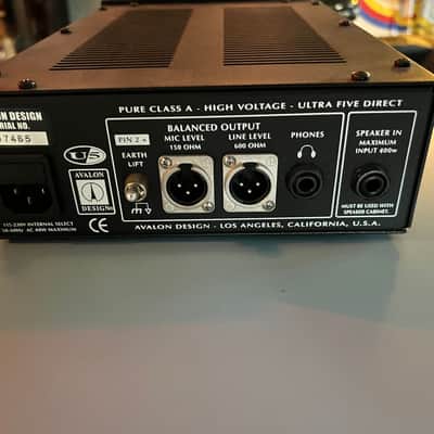 Avalon U5 Anniversary Edition Direct Box / Instrument Preamp 2010s - Black image 8