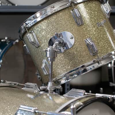 1960 Rogers "Swingtime" Sparkling Silver Pearl Drum Kit image 7