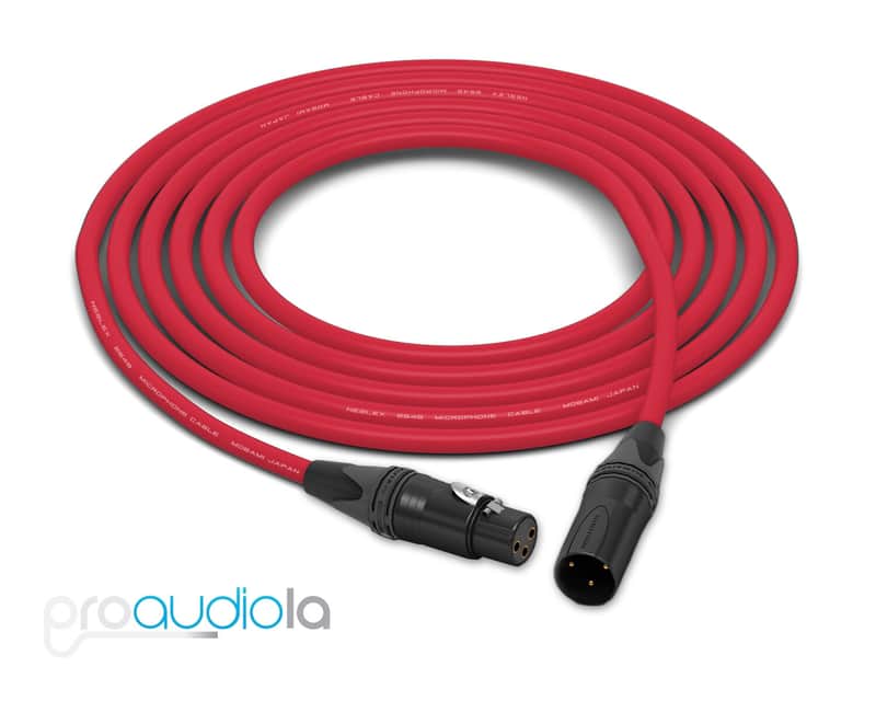 Mogami 2549 Cable | Neutrik Gold XLR-F XLR-M | Red 50 Feet | 50 Ft. | 50' image 1