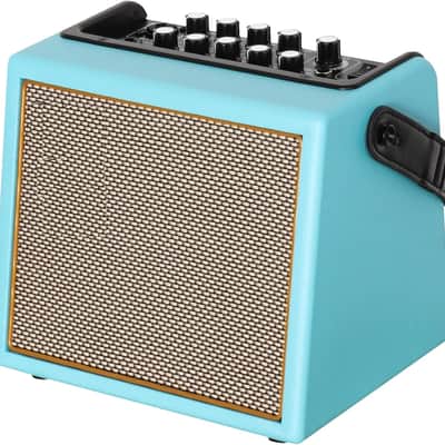 Acoustic Guitar Amplifier, 30 Watt Bluetooth Speaker Rechargeable Portable Acoustic Guitar Amp with Reverb Chorus Effect,3 Inputs (Blue) image 3
