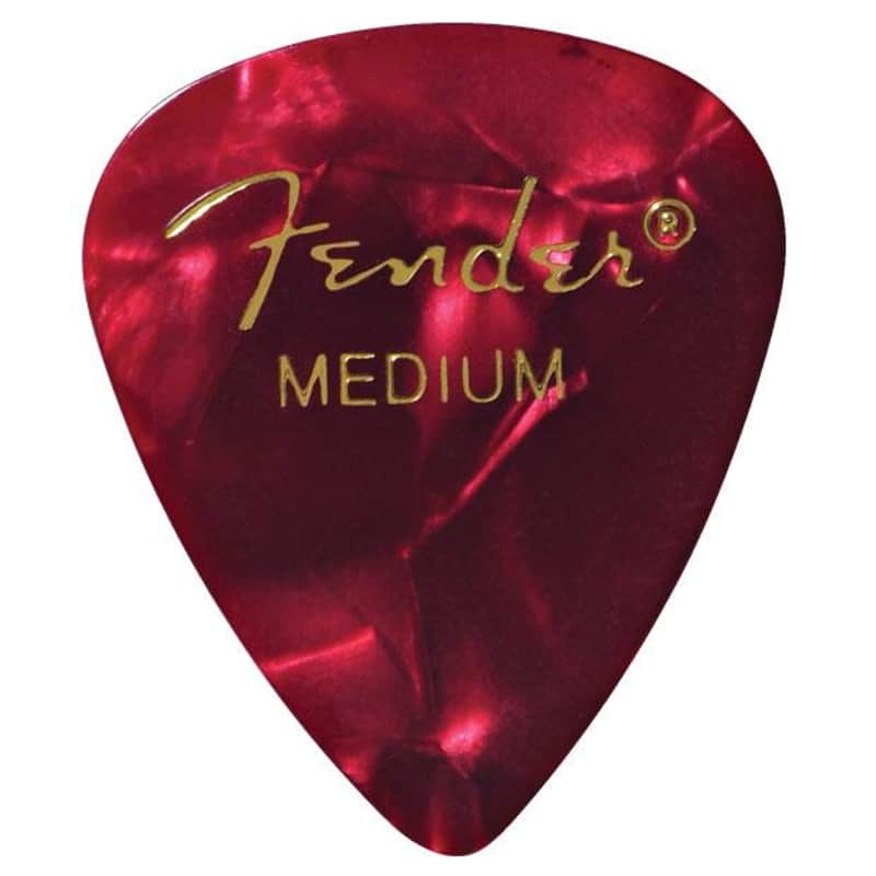 Fender 351 Shape Mediun Guitar Picks - Red Moto (12 Pack) image 1