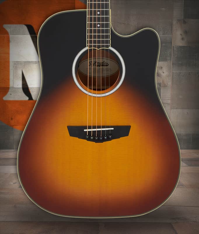 D'Angelico Bowery Dreadnought CE - Vintage Sunset w/ Gig Bag (DAED500VSNGP2) image 1