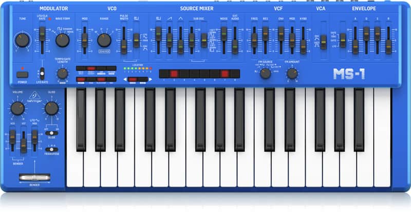 Behringer MS-1-BU ,MS 101 ,32-Key keyboard Analog Mono Synth w/Arpeggiator Blue //ARMENS// image 1