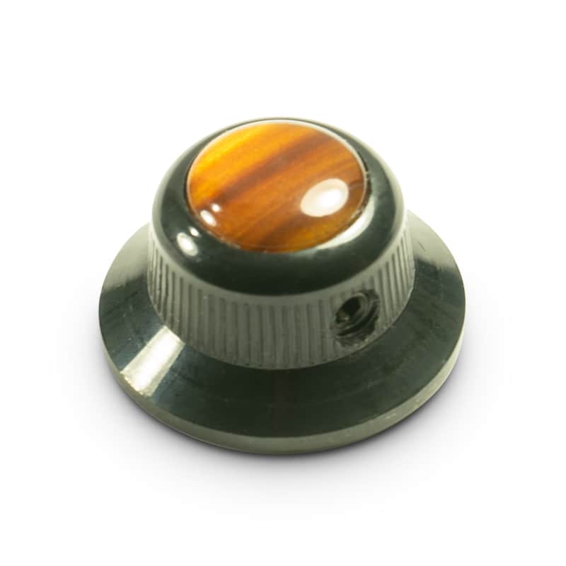 Q-Parts Knobs With Tortoise Inlay - UFO Black image 1