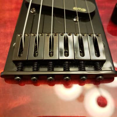 Warmoth Modern Tele Late 2010s - Deep Red Clear Gloss finish with Black Burst edges and black back. image 15
