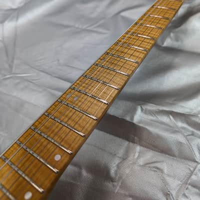 Kiesel Solo - 26.5" Baritone - Select White Wash - MASTERGRADE Flamed Maple Neck & Fretboard - 2022 image 7
