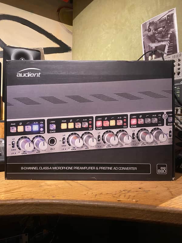 Audient ASP880 8-Channel Microphone Preamplifier and A/D Converter 2010s - Silver image 1