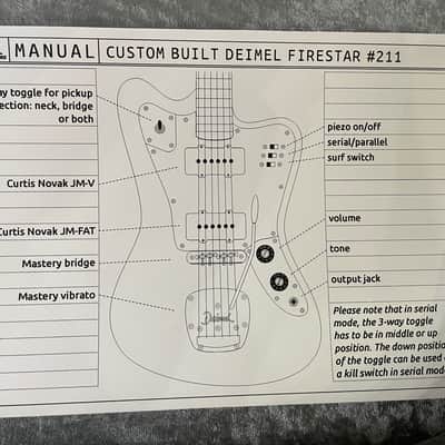 Deimel Firestar Open Pore Black Finish w/ Novak Pickups NEW (Authorized Dealer) image 21