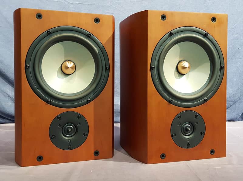 Krell Resolution 3 Two Way Loudspeaker w/ Stands (Pair) Cherry Finish image 1