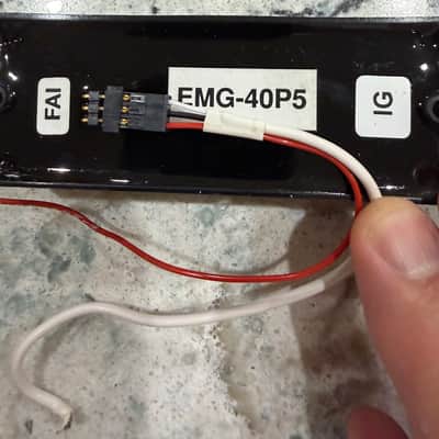 EMG 40P5 - Black bass humbucker pickup image 2
