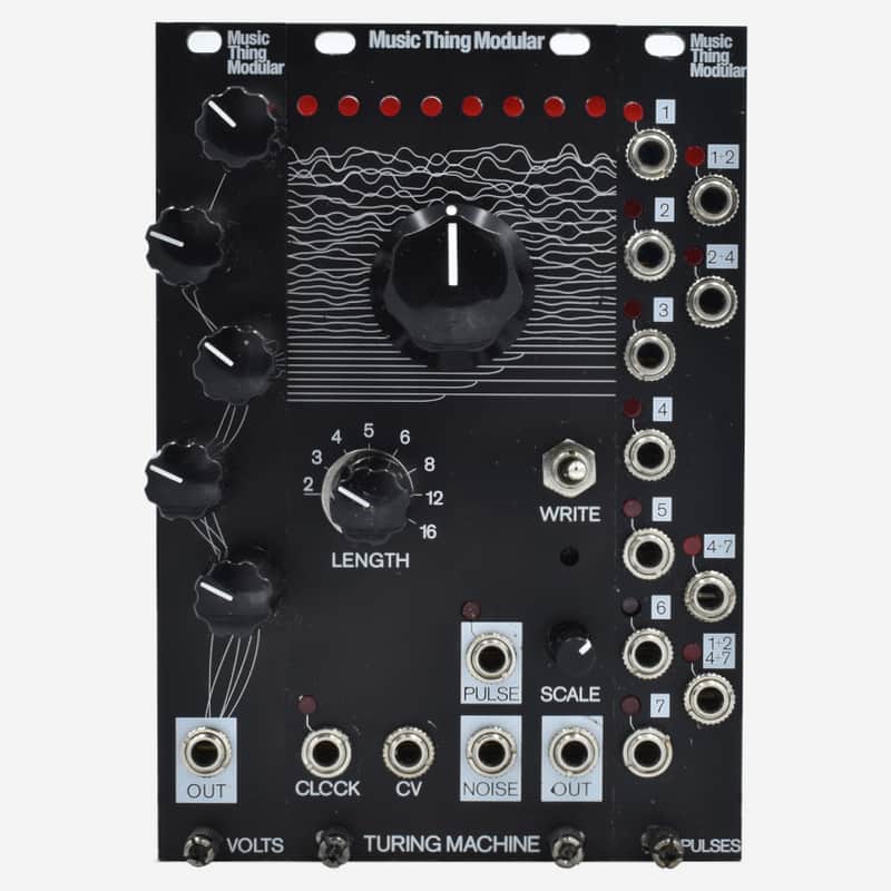 Music Thing Modular Turing Machine V2 With Pulses and Volts Expanders (Black) Eurorack Random Source Module image 1