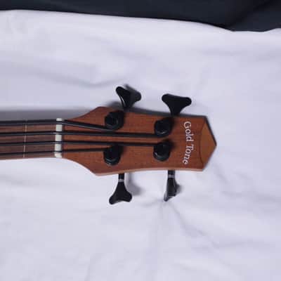 GOLD TONE MicroBass 25" scale FRETLESS 4-string A/E BASS guitar w/ BAG MBass - B image 4