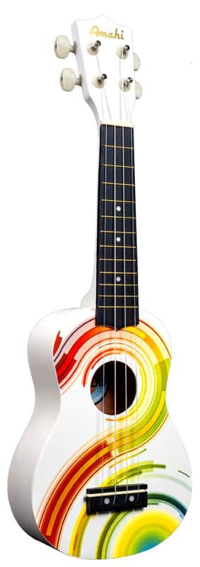 Amahi Tropical Series DDUK-7 Soprano Ukulele Psychedelic Design image 1