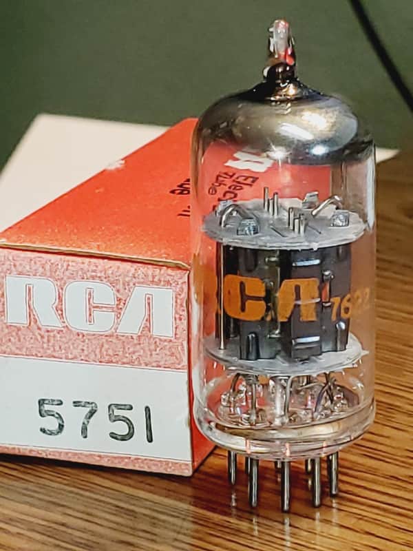 RCA 5751 Black Plate NOS/NIB Low Noise MaxiPreamp2/TV7 tested ( 1 ) tube lot image 1