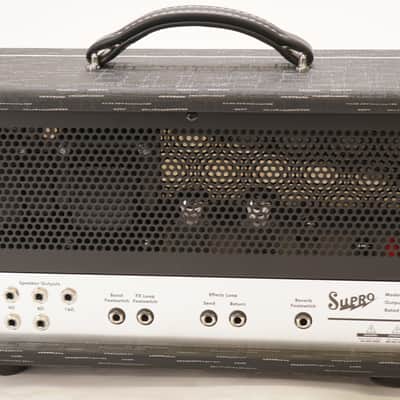 Supro 1932RH Royale 50W Tube Amplifier Head (Black Scandia) image 3