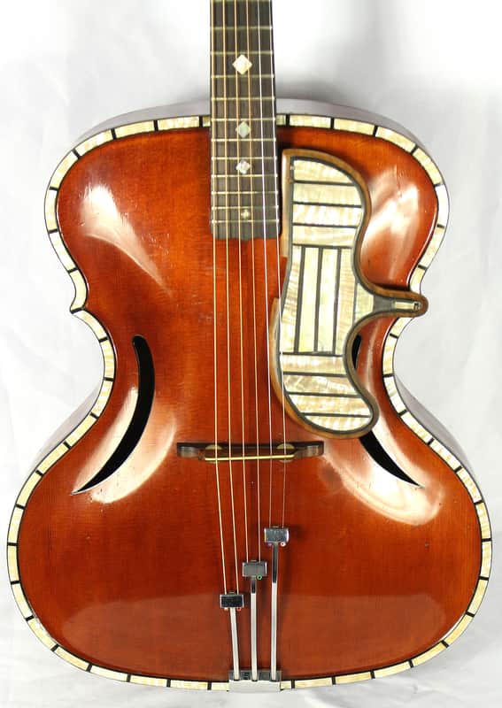 Wilkanowski Airway Arch Top Hollow Body Guitar w/HSC Serial # 2 1930's Sunburst image 1