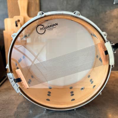 Pearl B-5314D Masters maple custom snare 14x6.5” 1996 - #Natural maple image 12