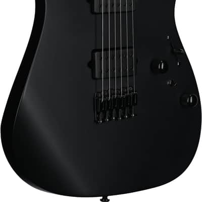 Ibanez RGRTB621 Iron Label Electric Guitar, Black Flat image 4