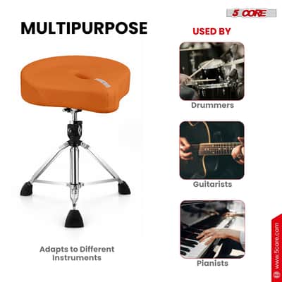 5 Core Drum Throne w 4.5" Padded Stool Adjustable Drummer Chair image 10