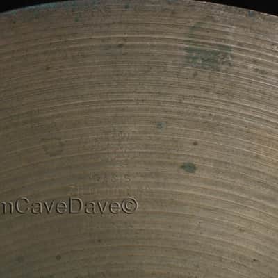 14" VINTAGE ZILDJIAN NEW BEAT HI HAT CYMBALS, HOLLOW LOGO, DEMO VIDEO! image 13