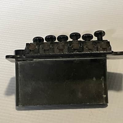 1990's Jackson King V & Dinky Guitars JT-580 Takeuchi Black Licensed Floyd Rose Tremolo Guitar Bridge image 6