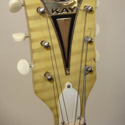 Vintage 1960's Kay K6868 Style Leader Archtop Acoustic Guitar Honey Blonde image 18