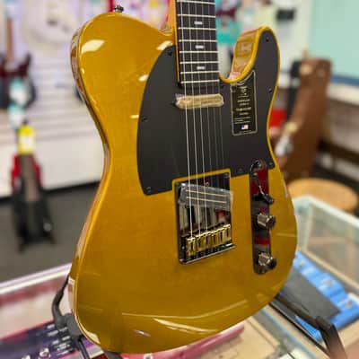 Fender 75th Anniversary American Ultra II Telecaster, Ebony Fingerboard, Liquid Gold image 3