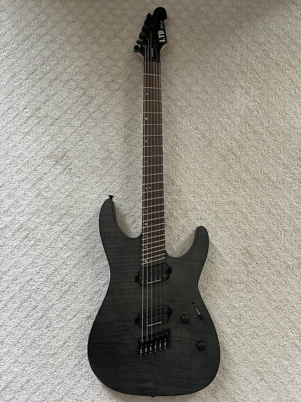 ESP LTD M-1000 Multi-Scale 2020 - Present - See Thru Black Satin image 1