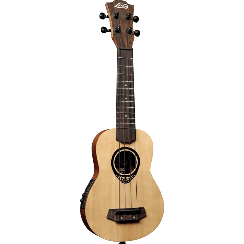 LAG Soprano Slim Arched Back Electro Ukulele With Case Bild 1