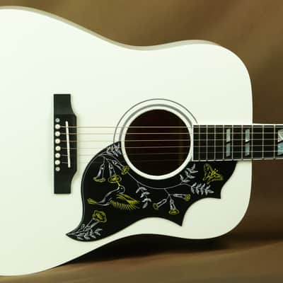 Gibson Hummingbird Alpine White Acoustic Guitar Rare! image 9
