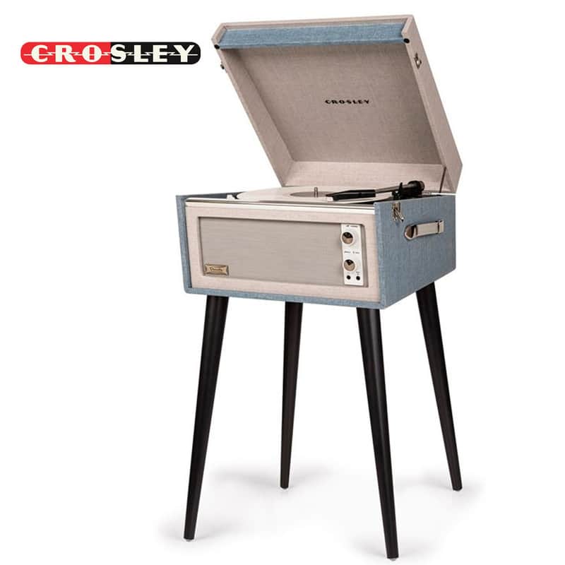 Crosley CR6233F-TN Bermuda Portable Turntable with Bluetooth In/Out - Tourmaline image 1