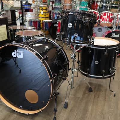 Pre-Owned DW Collector's Series Pure Maple 5-PC Shell Pack 15/16/18/20/28 (Ebony Lacquer Stain) image 9