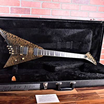 Jackson USA Custom Shop 10-String Players Choice Dan Spitz Quilted Maple 1990's Transparent Black image 2