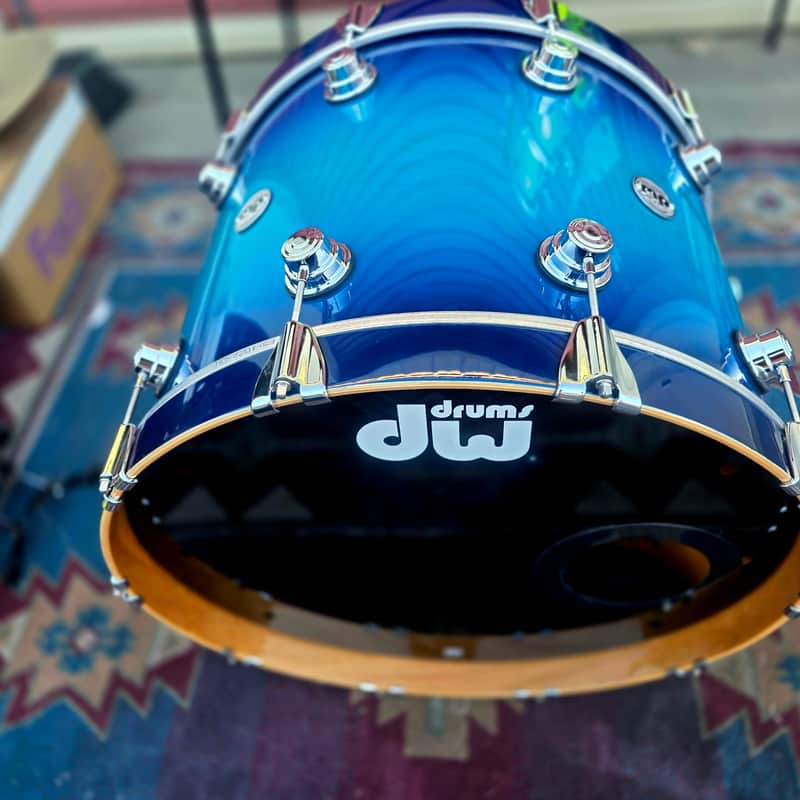 DW Collector's 22x16 Regal Blue Burst Cherrywood Recent - REGAL BLUE BURST image 1