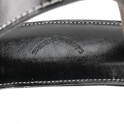 Extra Long Rockabilly Strap Soft Black Leather Up to 61" Walker and Williams C-19 image 4