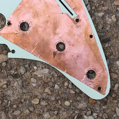 Lefty Vintage Fender 1962 Reissue Mint Green Strat Guitar Pickguard 3-ply Aged Relic image 17