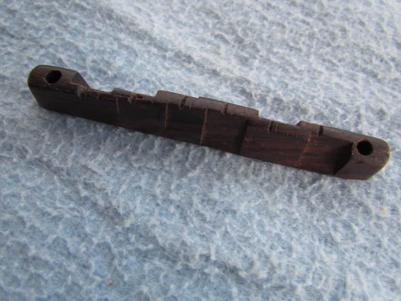Vintage Compensated Rosewood Brigde Top For Adjustable Archtop Bridge Cool 50's/60's Era Rosewood Archtop Bridge image 1