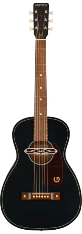 Gretsch JD Deltoluxe Parlor Size Acoustic Electric Vintage Style Guitar, Black image 1