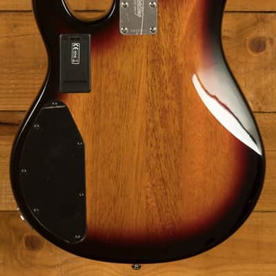 Sterling RAY35SM StingRay 5 Bass - Spalted 3-Tone Sunburst image 4