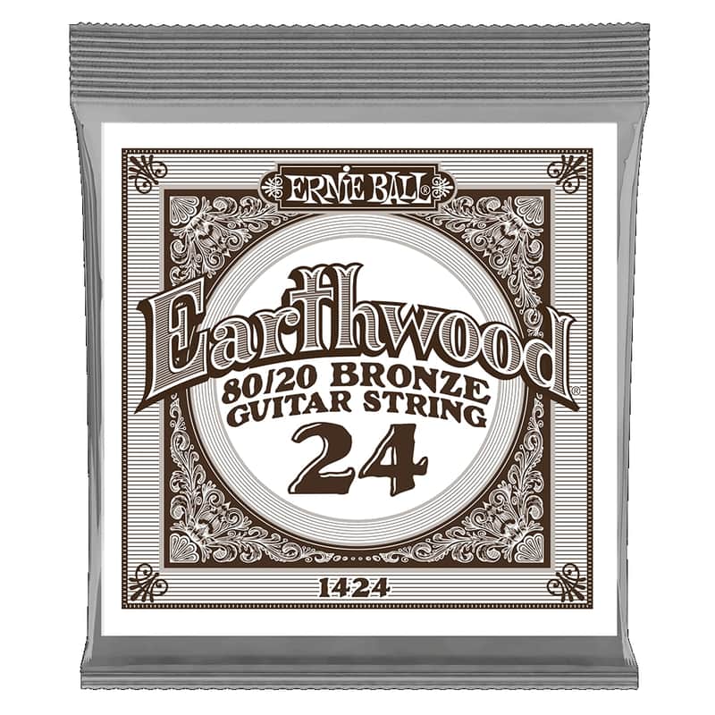 Ernie Ball .024 Earthwood 80/20 Bronze Guitar Strings 6 Pack image 1