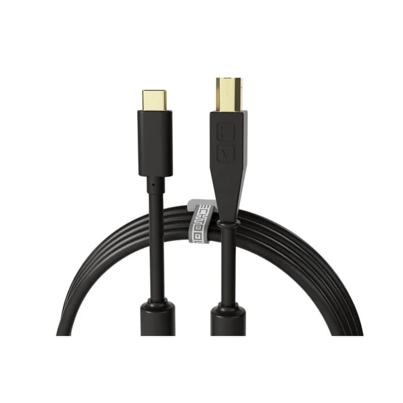 DJ TECHTOOLS Chroma Cable USB-C to B 2m Black - Cable for DJ image 1