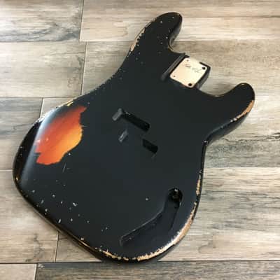 Made to Order - FRANCHIN Jupiter bass body Relic Aged 100% Nitro Lacquer COLOR OVER COLOR (Sunburst/ Black/ White/ Blue/ Green/ Yellow/ Red/ Pink/ Burgundy/ Purple/ Gold/ Silver, etc.) Basswood Poplar Precision-Bass Style Made in Italy image 4